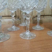 Кристални чаши за вино Чехословакия, снимка 7 - Антикварни и старинни предмети - 36075199