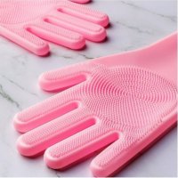  ❌️ Домакински ръкавици за миене на съдове със силиконови ресни на дланите, снимка 3 - Други - 40890158
