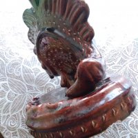 Красив керамичен свещник, снимка 4 - Антикварни и старинни предмети - 35883266