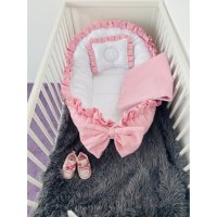 Луксозен комплект за новородено бебе – Розово гнездо с аксесоари, снимка 4 - Други - 44185378