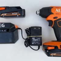 AEG BSS18C2 - Импакт драйв 200Nm 2х18V 2.0Ah 2021г., снимка 1 - Винтоверти - 41476933