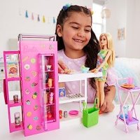 Нов Комплект за игра с кукла Barbie HJV38 куклена къща Детска играчка Барби, снимка 2 - Кукли - 41926813