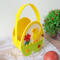 2734 Великденска кошничка Пиленце в градинка, снимка 2 - Декорация за дома - 35877185
