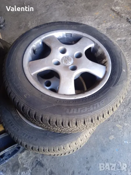 Алуминиеви джанти 14 цола 4 по 108 O.Z. с отлични гуми дот 2024 г,, снимка 1