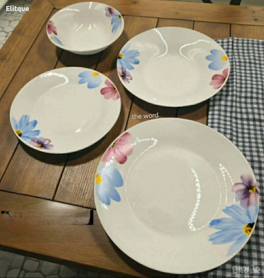 Комплект чинии 24 части с нежни цветя – Свежест и стил за всяка трапеза, снимка 1