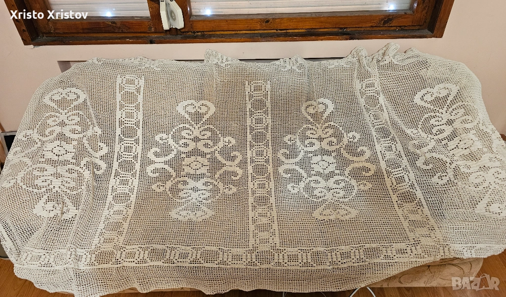 Ръчно плетена покривка, снимка 1