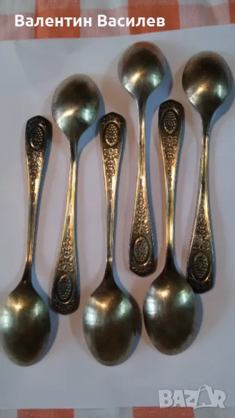 Комплект позлатени лъжички съветски, снимка 1