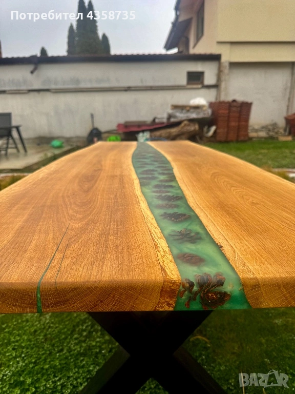 Трапезна Маса с Епоксидна смола, снимка 1