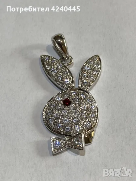 Сребърна висулка с циркони, снимка 1