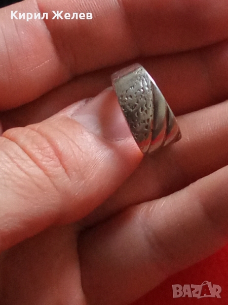 СТАР СРЕБЪРЕН АРТ ДЕКО ПРЪСТЕН ВИСОКА ПРОБА СРЕБРО МАЙСТОРСКА КОВАНА ИЗРАБОТКА 26223, снимка 1