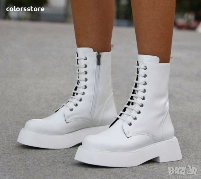 Равни боти - бяла кожа - RB1 Кат. номер: RB1, снимка 1