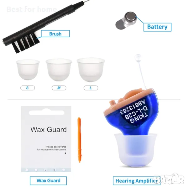 Невидим слухов апарат - TKING C28- ляво ухо, снимка 1