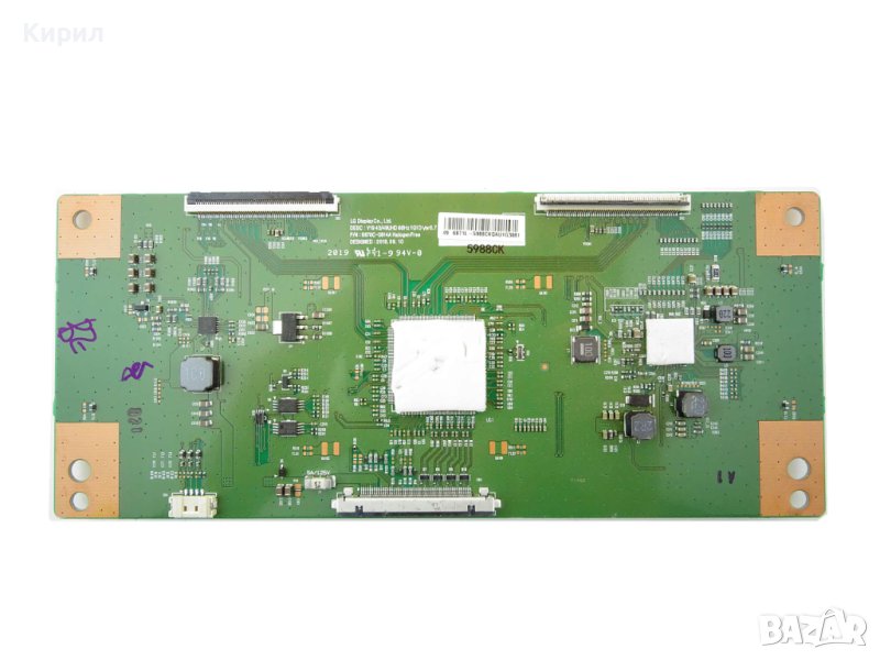 TCon BOARD LG display P/N 6870C-0814A Halogen Free DESK:V19 43/49UHD 60HZ 1G1 Ver0.7, снимка 1