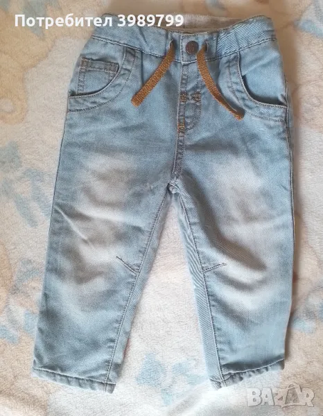 Зимни детски дънки, 12-24м , снимка 1