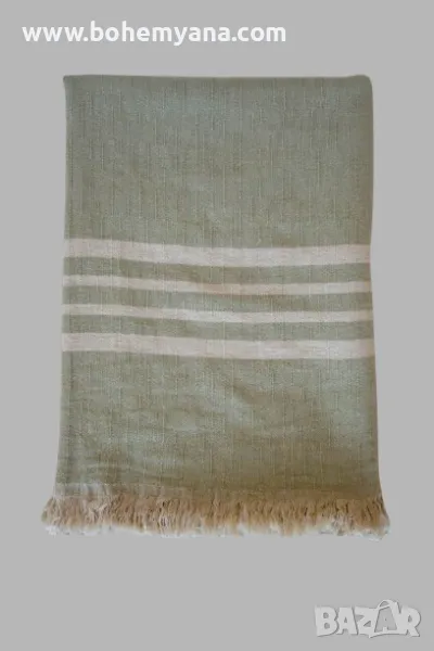 Одеяло лен и памук - салвия, снимка 1