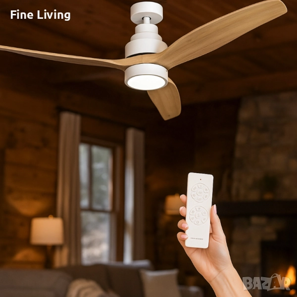 Таванен вентилатор с LED светлина -50% отстъпка -  Brizy Bright Ceiling Fan, снимка 1