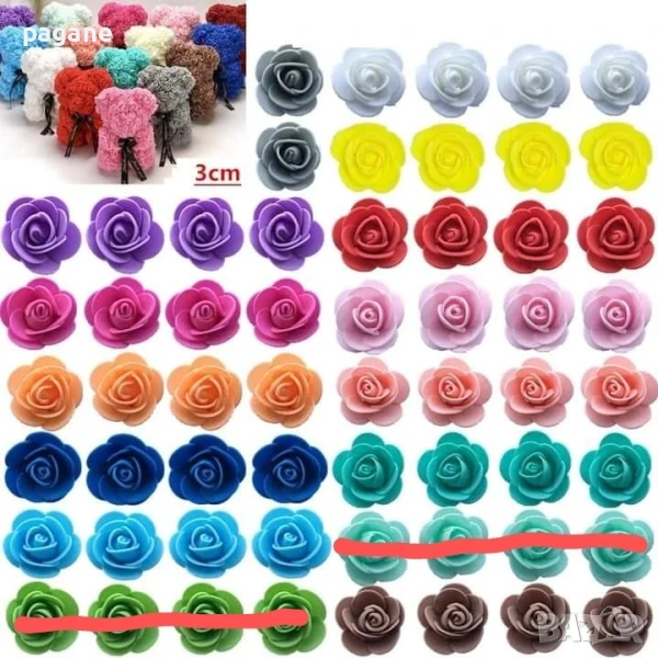 Рози от фоам 3.5 см, снимка 1