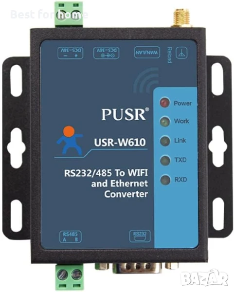 PUSR RS485/RS232 Wifi сървър конвертор -рутер, снимка 1