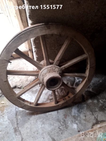 Дървено колело за декорация , снимка 1