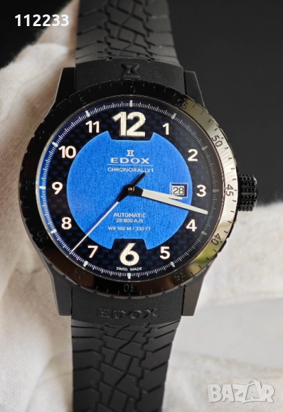 БАРТЕР Edox Chronorally 1 Black Automatic, снимка 1