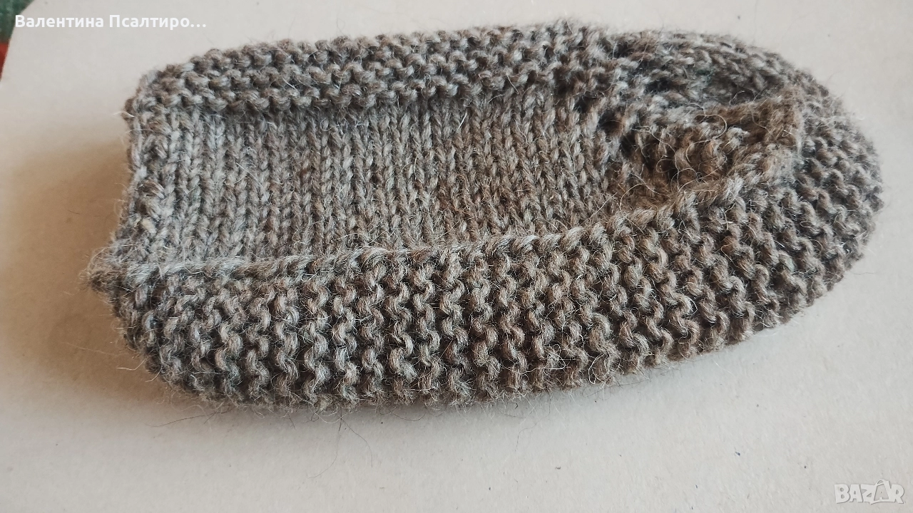 Дамски вълнени сиви терлици , снимка 1