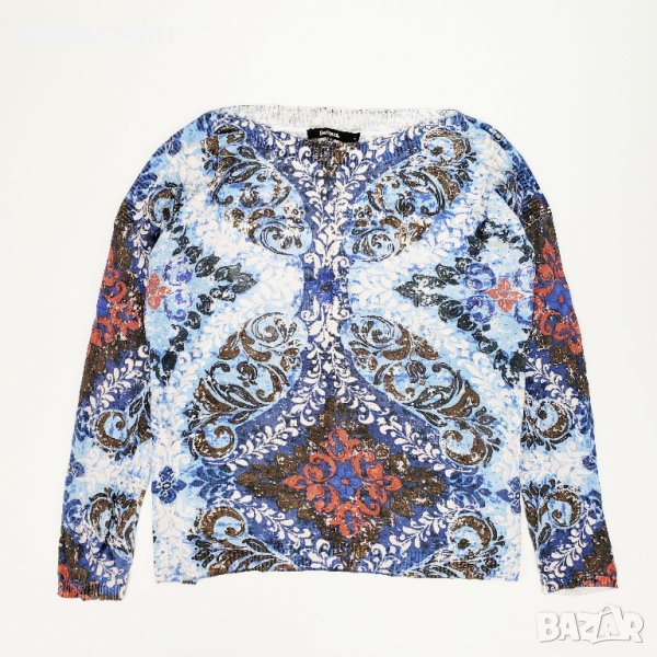 Desigual Оригинална Дамска Плетена Блуза с Принт (M-L), снимка 1