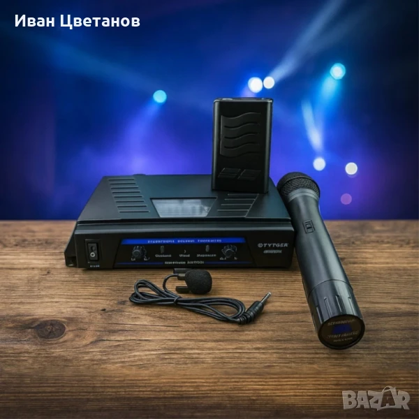 Безжичен микрофон WVNGR WG-007 – стабилен сигнал, ясен звук, пълна свобода на движение, снимка 1