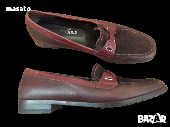 обувки DONNA CAROLINA от естествена кожа и велур, снимка 1