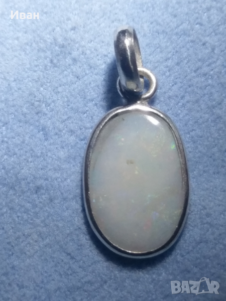 Сребърен медальон с Опал 2.10кт, снимка 1