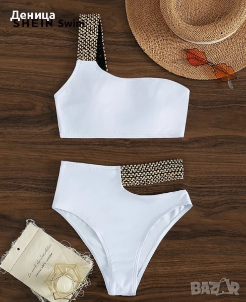 Бял бански половинки , снимка 1