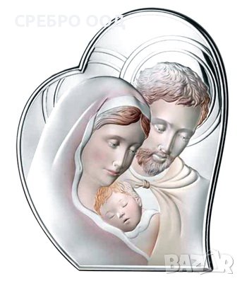 СРЕБЪРНИ ИКОНИ -"Св. Фамилия", снимка 1