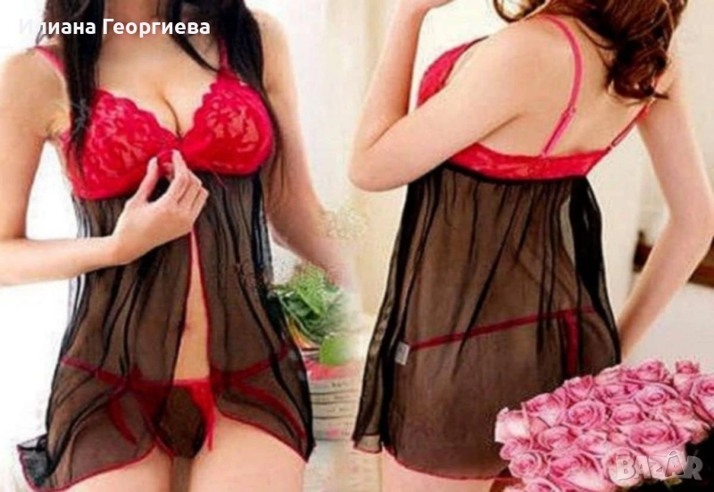 Комплект ефирна лятна нощница с бикини 15 лв., снимка 1
