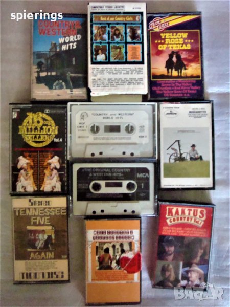 Лот от 10, оригинални аудио касети с кънтри музика от 70-те  на ХХ век., снимка 1