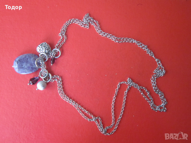 Колие гердан с естествен камък, снимка 1