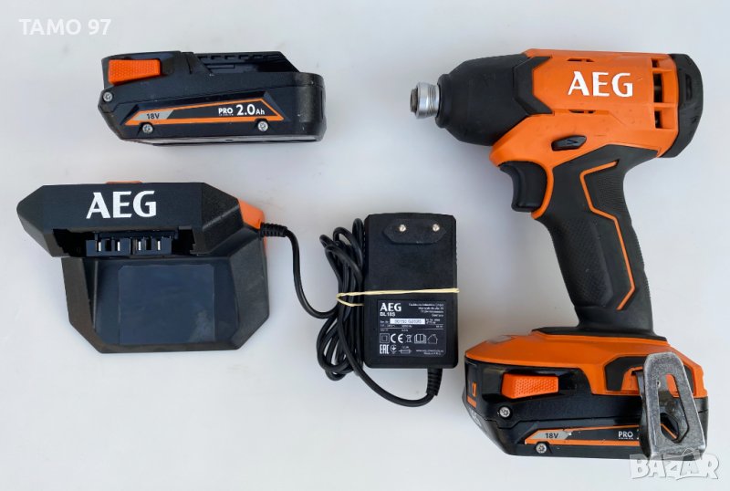 AEG BSS18C2 - Импакт драйв 200Nm 2х18V 2.0Ah 2021г., снимка 1