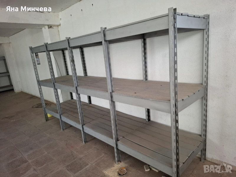 Метални сглобяеми стелажи (употребявани), снимка 1