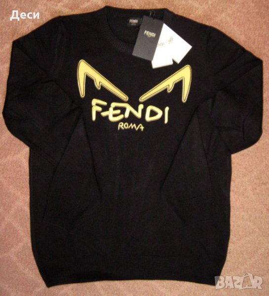 Fendi мъжки пуловер черен нов с етикет, снимка 1
