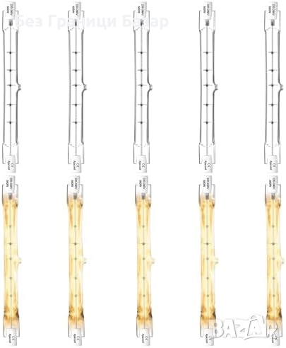 Нови R7S 118mm 500W халогенни крушки 10 броя топла светлина 2800K осветление дом , снимка 1