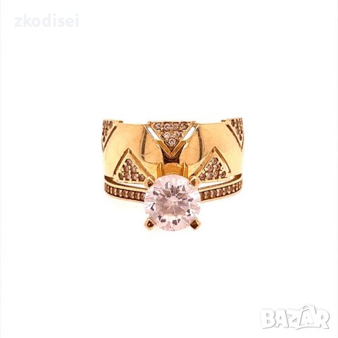 Златен дамски пръстен 4,53гр. размер:57 14кр. проба:585 модел:18911-1, снимка 1 - Пръстени - 41897130