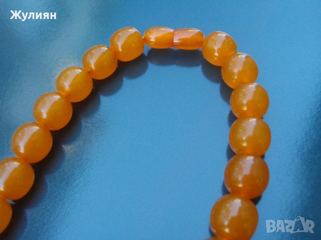 СТАР ГЕРДАН КОЛИЕ БАЛТИЙСКИ КЕХЛИБАР, снимка 3 - Антикварни и старинни предмети - 39222885