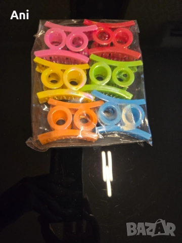 Пластмасови щипки/шноли за коса в 6 различни неонови цветове, снимка 5 - Аксесоари за коса - 51514563