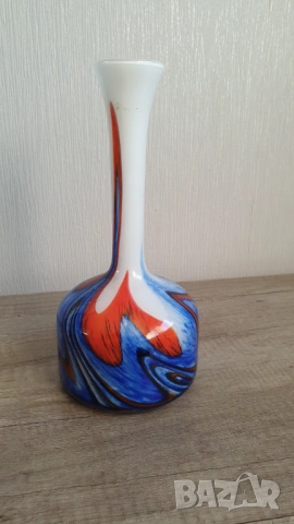 Винтидж ваза от опалово стъкло ,70-те години на миналия век, снимка 6 - Други ценни предмети - 53405256