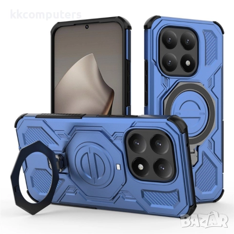 Магнитен калъф за Xiaomi 15T- Удароустойчив Корпус с 360° Въртяща Стойка, 5 Цвята