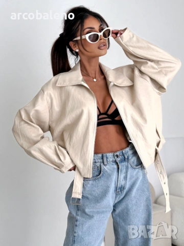 Дамско яке от изкуствена кожа „ECO CHIC“, 3цвята , снимка 6 - Якета - 53610243