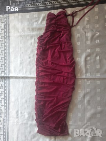 Дълга рокля в бордо , снимка 3 - Рокли - 51280453