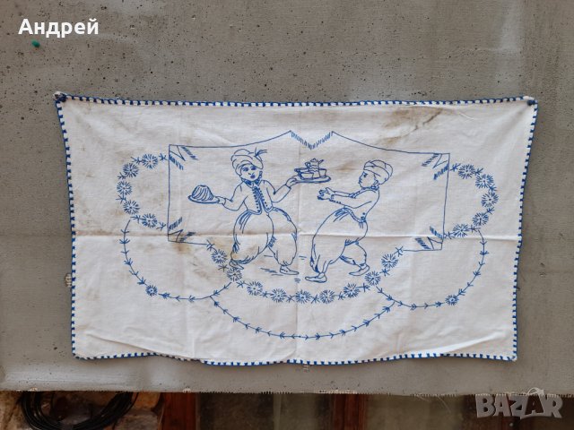 Старинен бродиран ковьор,покривка за стена #212, снимка 2 - Антикварни и старинни предмети - 41957806