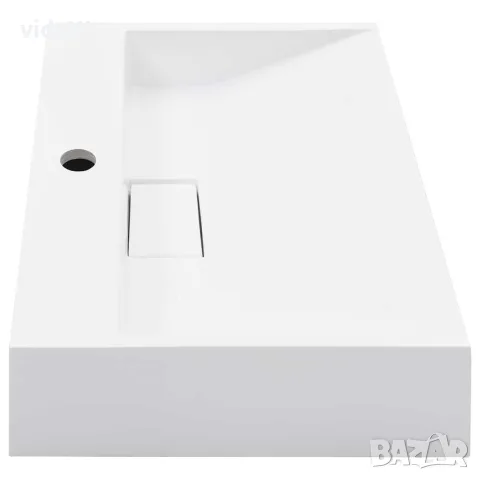 vidaXL Мивка, 50x38x13 см, минерална/мраморна отливка, бяла, снимка 5 - Мивки - 56146114