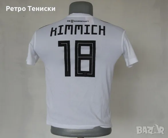 Тениска Germany — Домакински (Kimmich #18) adidas — Деца размер M Бяло (сезон 2018)