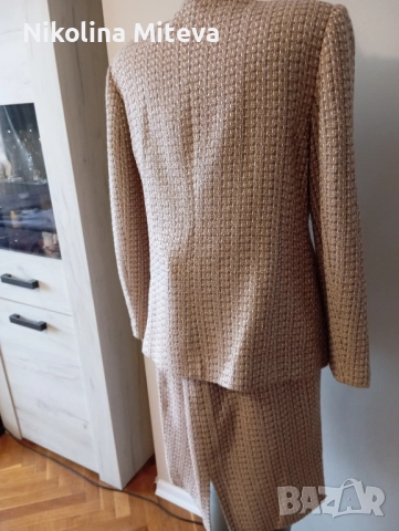 Дамски костюм цвят капучино , снимка 3 - Якета - 51983982