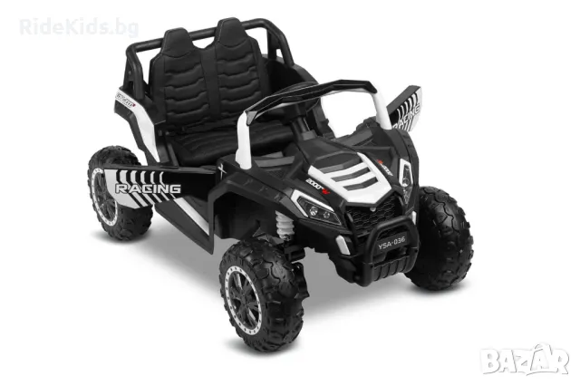 Офроуд акумулаторен автомобил AXEL – Бял, 4x4, с дистанционно и LED, снимка 7 - Детски велосипеди, триколки и коли - 49977029